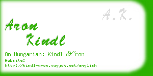 aron kindl business card